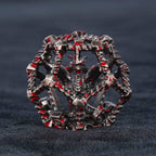 Metal Hollow 3D Dragon D&D Bloodstain Dice Set