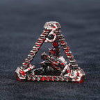 Metal Hollow 3D Dragon D&D Bloodstain Dice Set