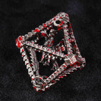 Metal Hollow 3D Dragon D&D Bloodstain Dice Set
