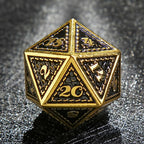 Metal solid dragon scale imitation gold black dice set