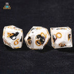 Moon Wizard Cat Resin 10 Sided Dice (D10 Dice)
