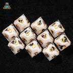 Moon Wizard Cat Resin 10 Sided Dice (D10 Dice)