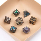 Mysterious dark gothic skeleton series metal dnd dice set
