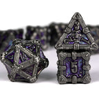 Mysterious dark gothic skeleton series metal dnd dice set