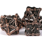 Mysterious dark gothic skeleton series metal dnd dice set
