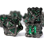 Mysterious dark gothic skeleton series metal dnd dice set