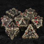 Mysterious dark gothic skeleton series metal dnd dice set