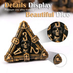 Mysterious dark gothic skeleton series metal dnd dice set