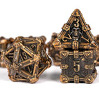 Mysterious dark gothic skeleton series metal dnd dice set