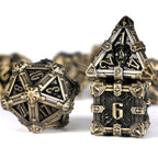 Mysterious dark gothic skeleton series metal dnd dice set