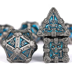 Mysterious dark gothic skeleton series metal dnd dice set