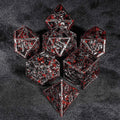 Mystic Wizard - Dark Skeleton Hand Metal DND Dice Set