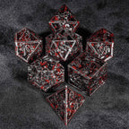 Mystic Wizard - Dark Skeleton Hand Metal DND Dice Set