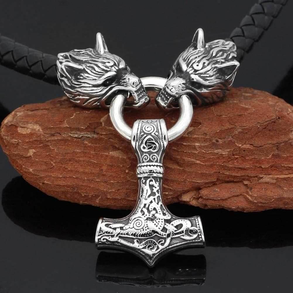 Viking Hammer Thor Mjölnir Necklace - 20in