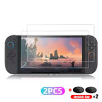 Tempered Glass Screen Protector with Joystick Cap | Full Coverage Protection for Nintendo Switch 2
