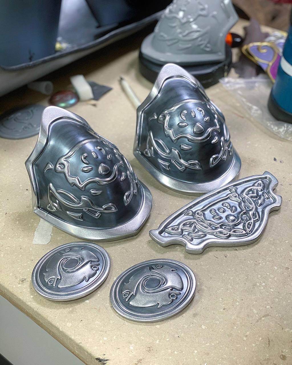 Silver Fantasy Warrior Princess Armor accessories - Custom Made - 