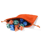 Polyhedral Acrylic DND Dice Set - 5-Piece Set RPG Dice + Dice Bag