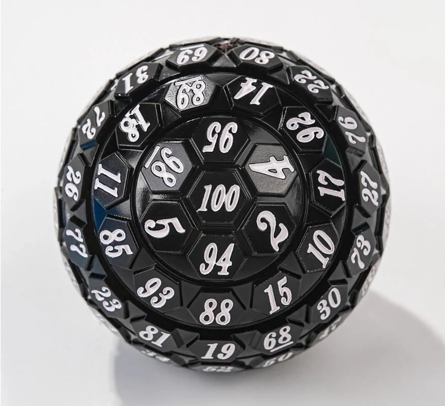 Premium Pink Acrylic D100 Dice – Bright Blue Numbering