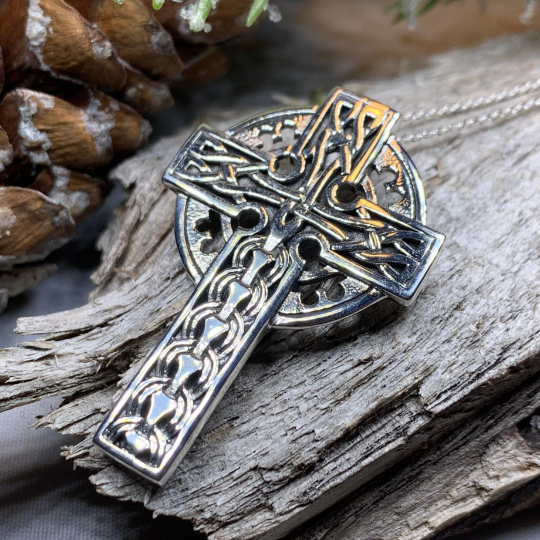 Braddan Scottish Celtic Cross Necklace