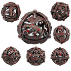 Pteranodon Round Bloodstained Hollow Metal D&D Dice Set