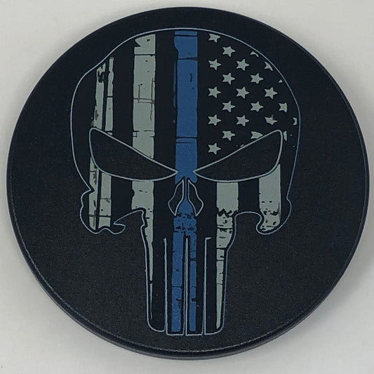 Punisher American Flag Blue Line Hitch Cover