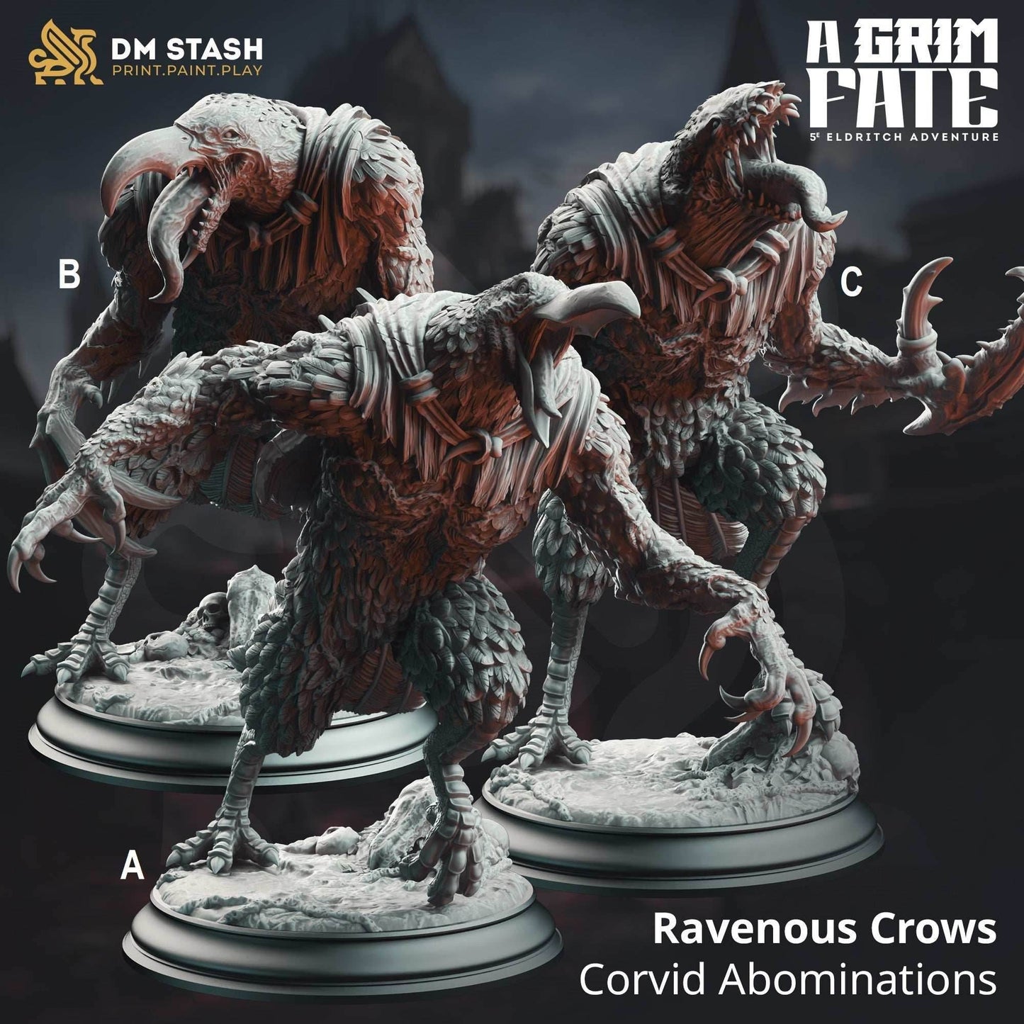 Ravenous Crows, Corvid Abominations - 32mm Scale / A - Definitely the Most Crow-Like