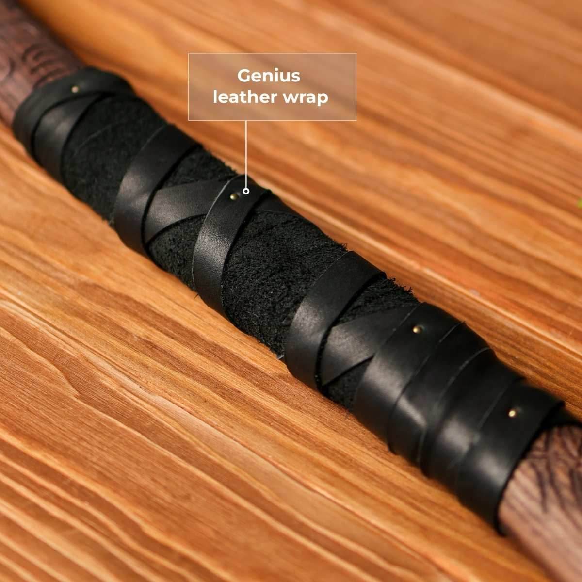 Real Leviathan axe with Glow-in-the-Dar Runes - 