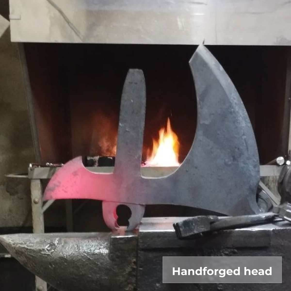 Real Leviathan axe with Glow-in-the-Dar Runes - 