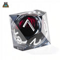 Red Eye Spirit Liquid Lock Black Crystal D10 Dice-Resin 10 Siede Dice