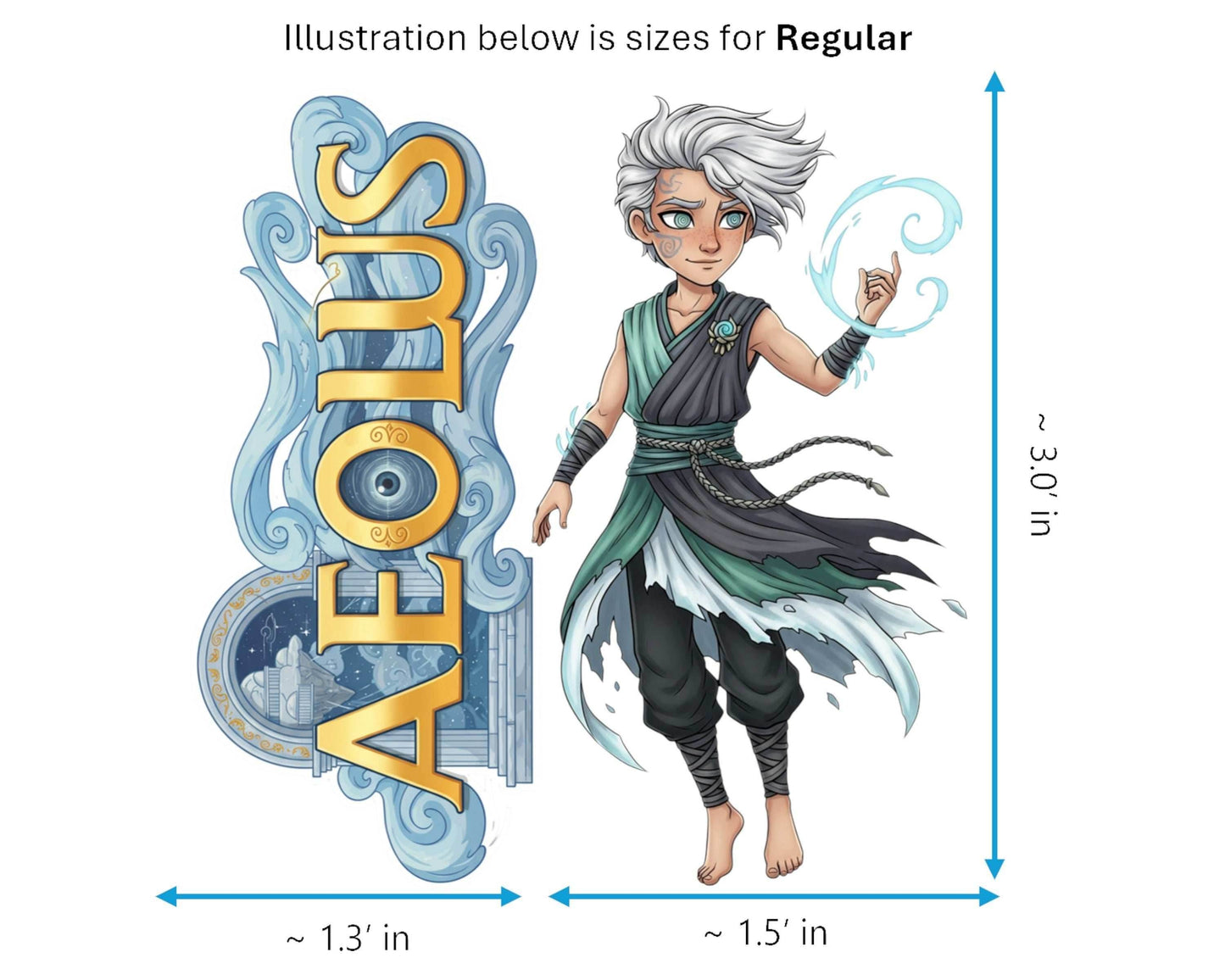 Aeolus Sticker and Magnet - Keeper of the Winds Mythkins™ – Greek God of Winds | Waterproof & UV-Proof - Sticker / Regular
