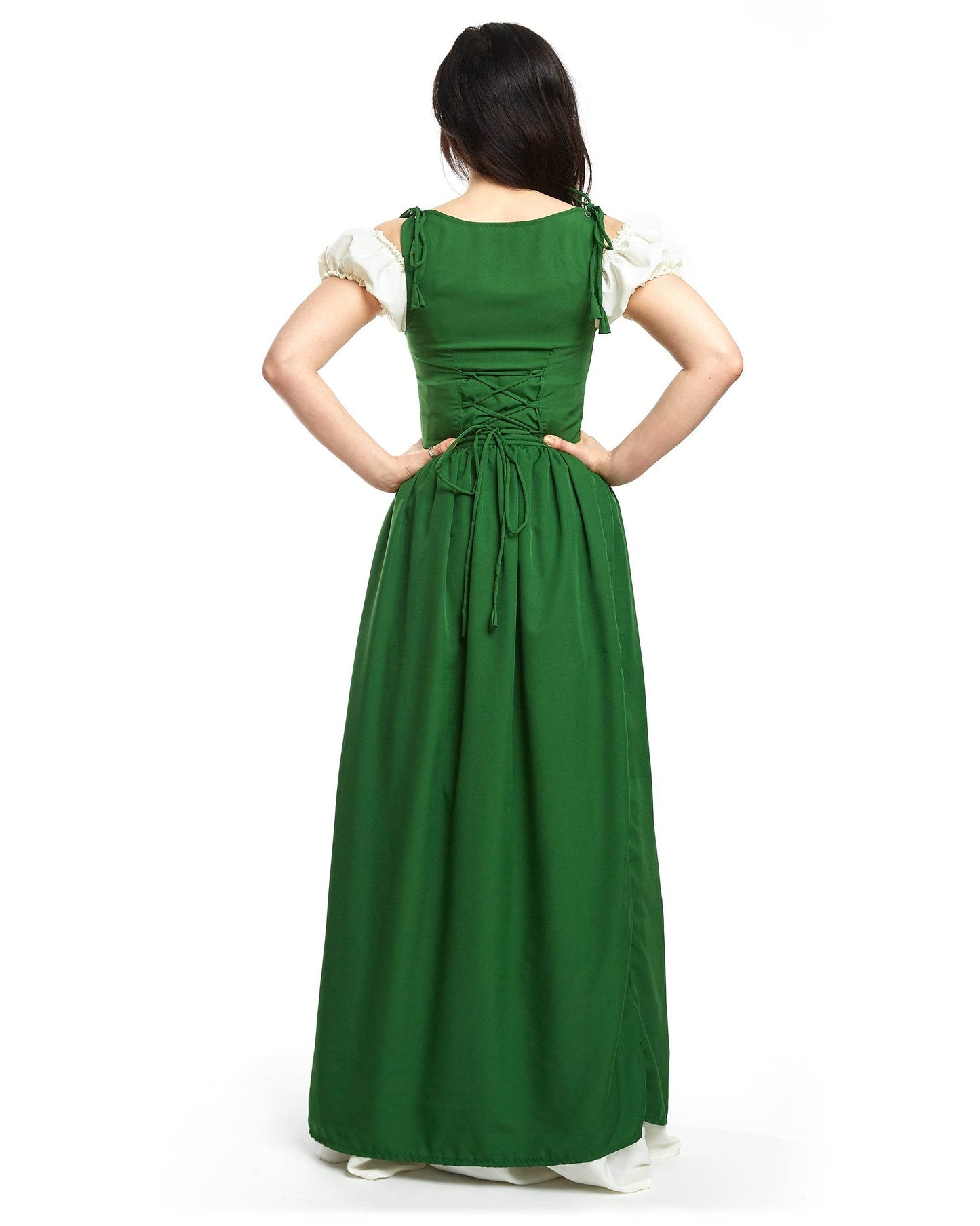 Renaissance Faire Dress Medieval Costume Irish Boho Full Costume - XXS/XS / Indigo