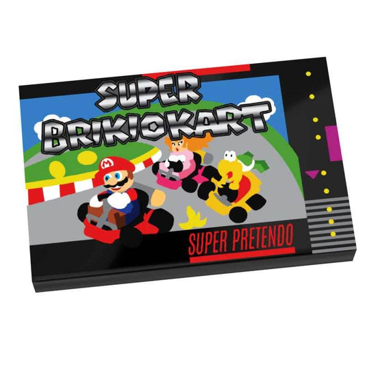 Super Brickio Kart Video Game Cover (2x3 Tile) made using LEGO part - B3 Customs - 