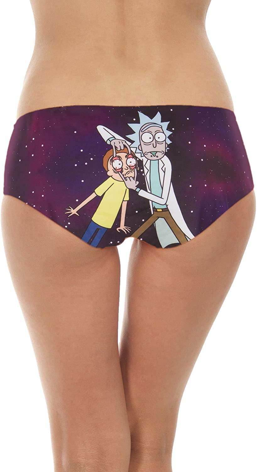 Rick and Morty Eye Pop Space Hipster Purple Panty - M