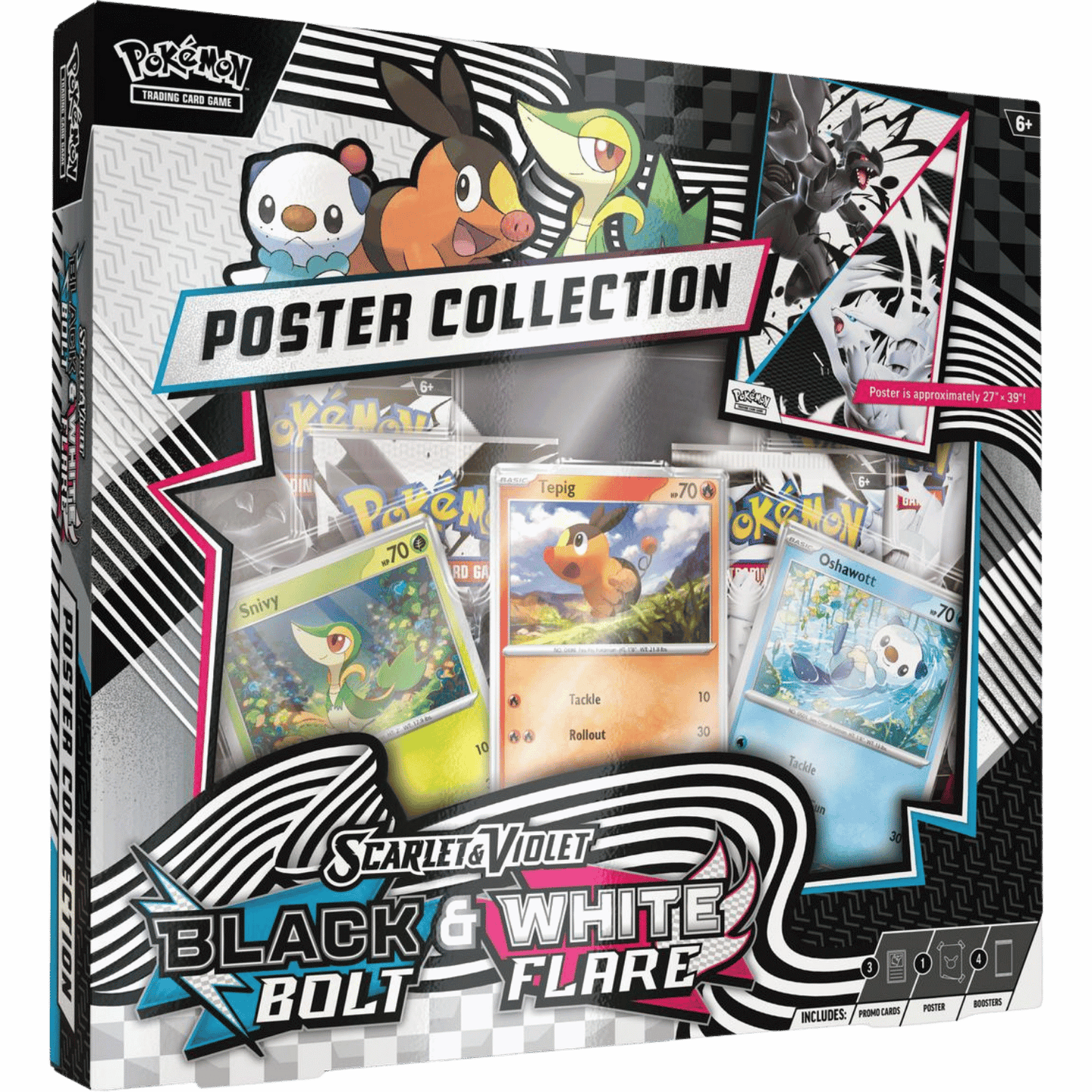 Black Bolt/White Flare poster Collection | Pokemon | New
