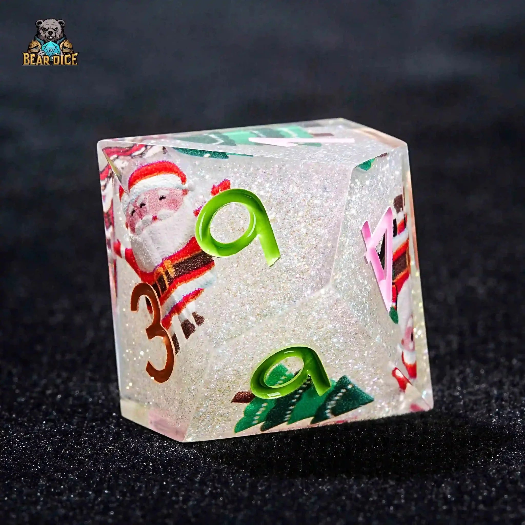Santa Claus 10-sided resin dice(D10 Dice)