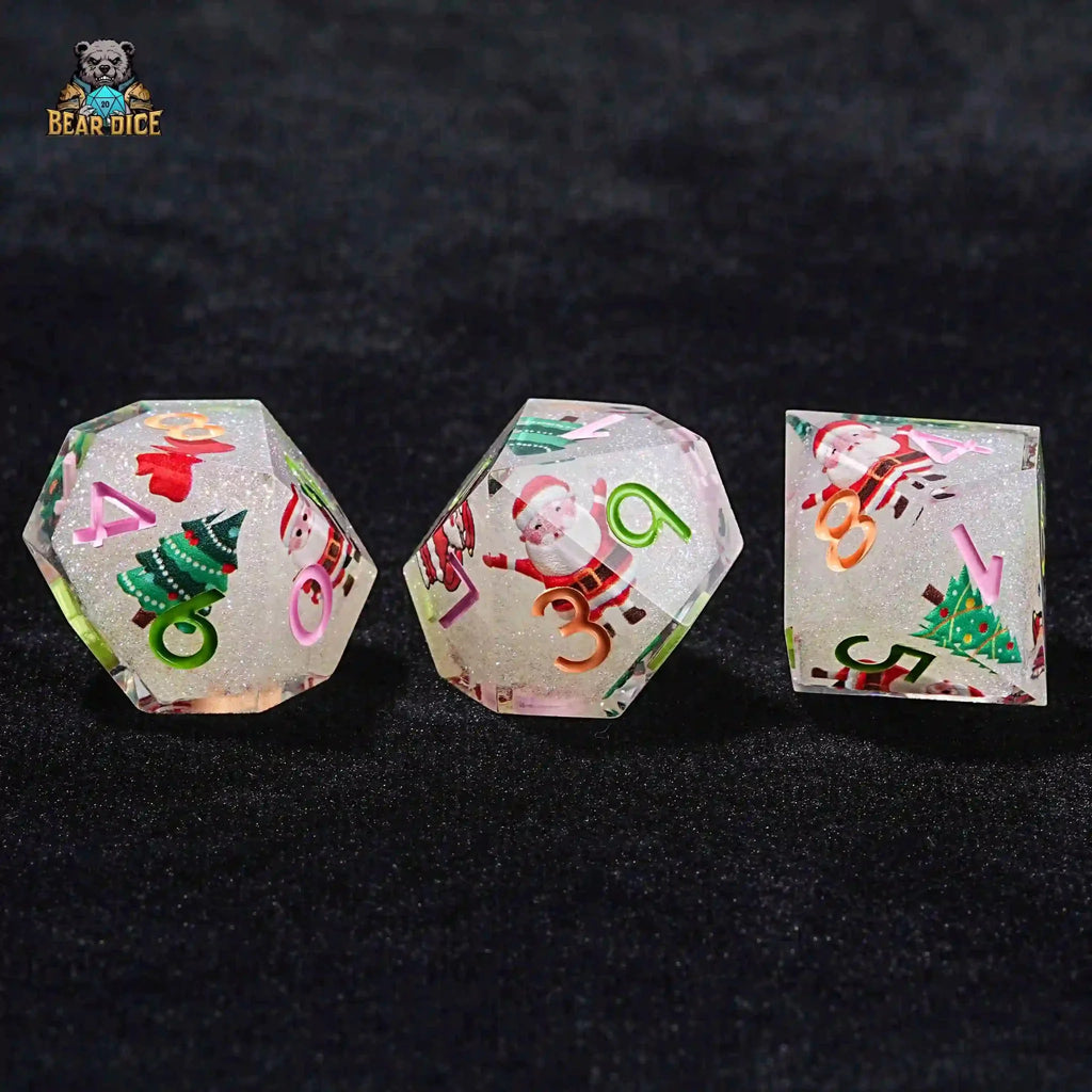 Santa Claus 10-sided resin dice(D10 Dice)