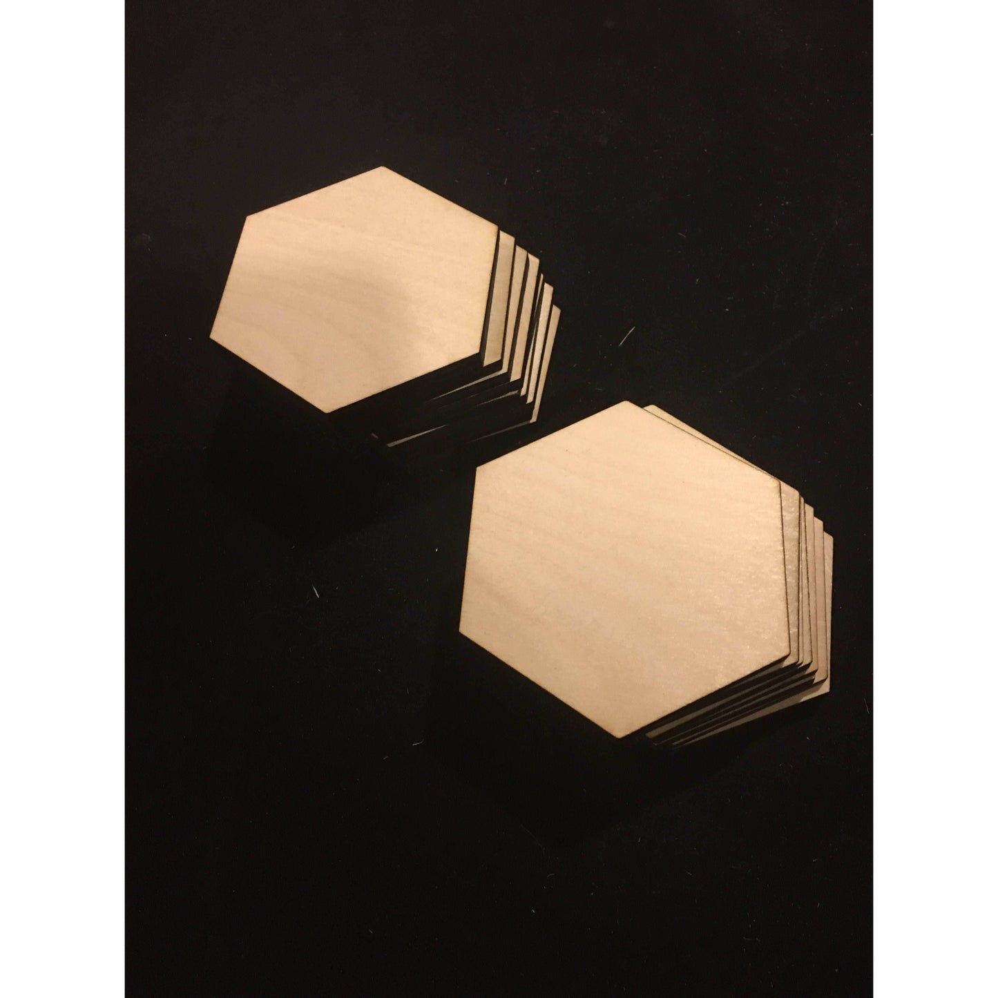 Catan Compatible Blank Game Board Set with Laser Etched Number Tokens and Border Pieces - 
