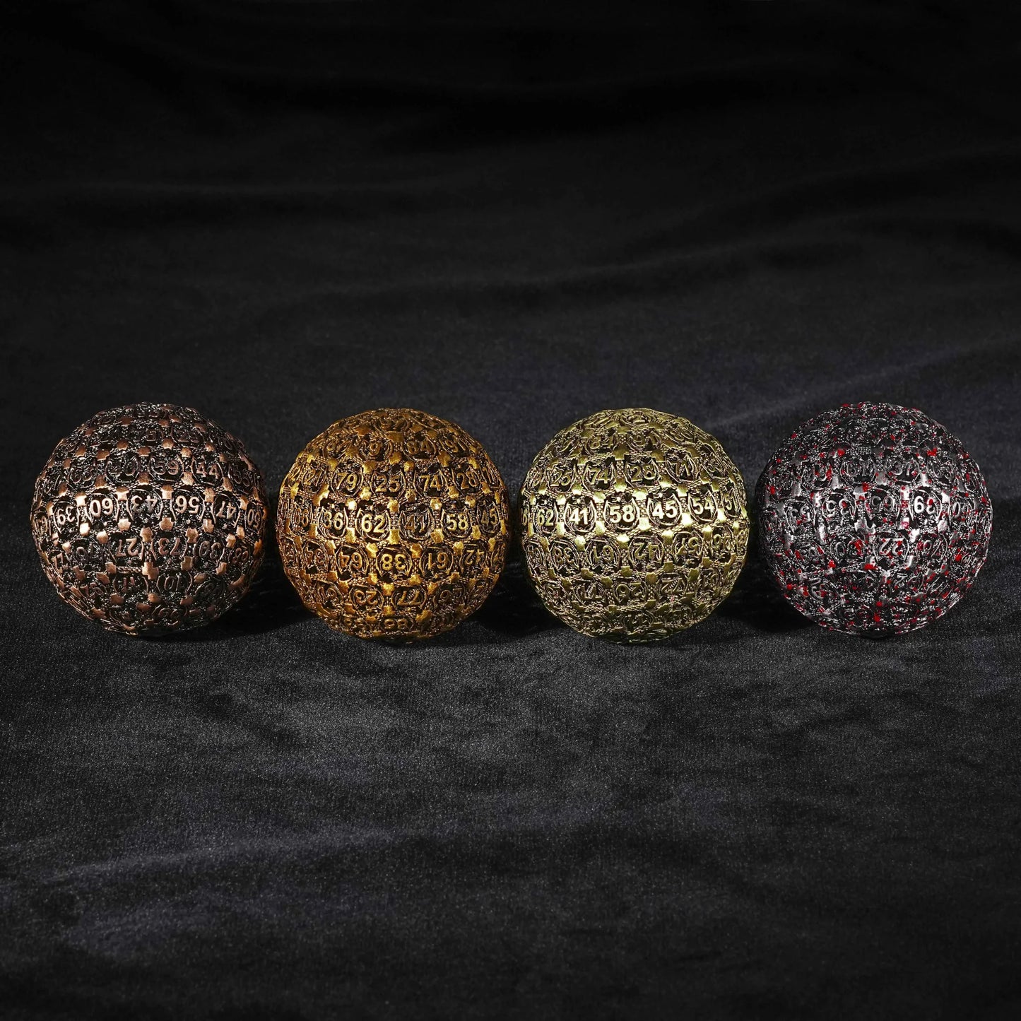 Spherical Pterodactyl 50 mm Blood D100 Metal DND Dice