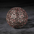 Spherical Pterodactyl 50 mm Blood D100 Metal DND Dice
