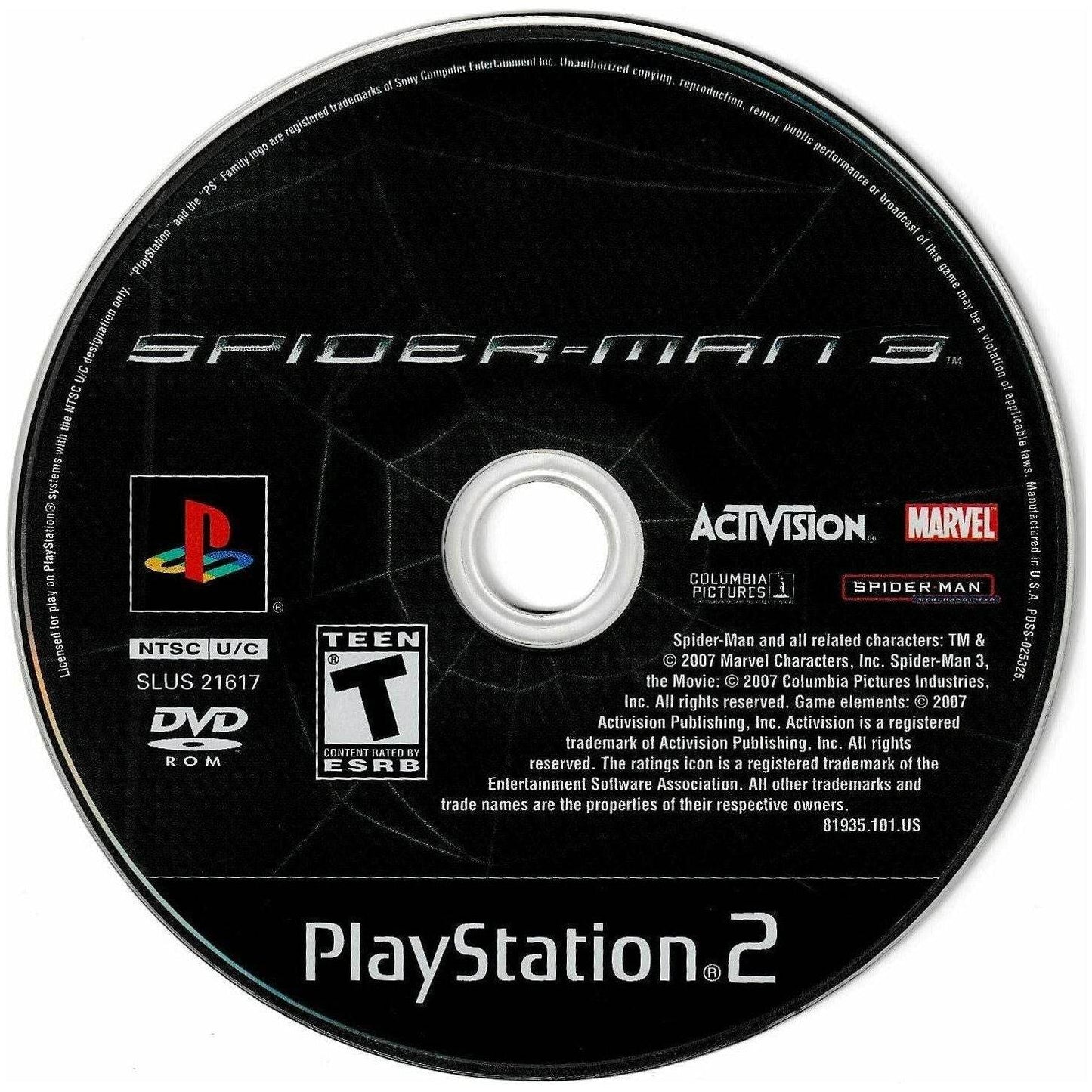 Spiderman 3 - PlayStation 2 (LOOSE) - Game Only