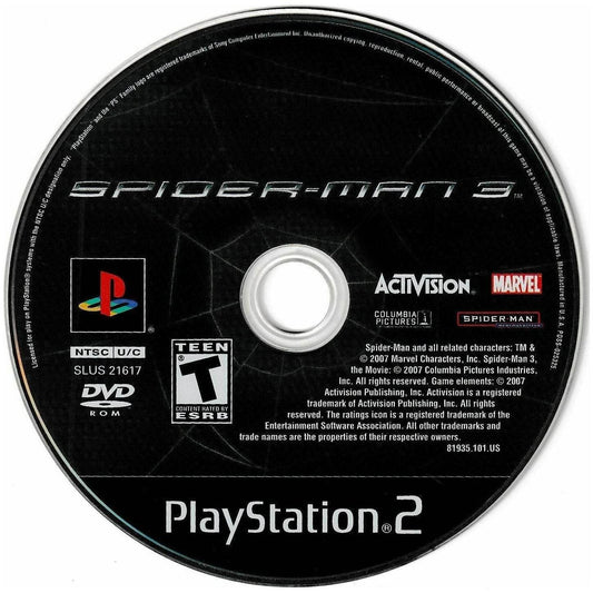 Spiderman 3 - PlayStation 2 (LOOSE) - Game Only