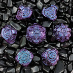 Steam Power - Blue Mechanical Gear Metal DND Dice Set