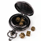 Steampunk DND Metal Dice Black Wolf Necklace | Two-in-one & Pocket Watch