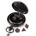 Steampunk DND Metal Dice Black Wolf Necklace | Two-in-one & Pocket Watch