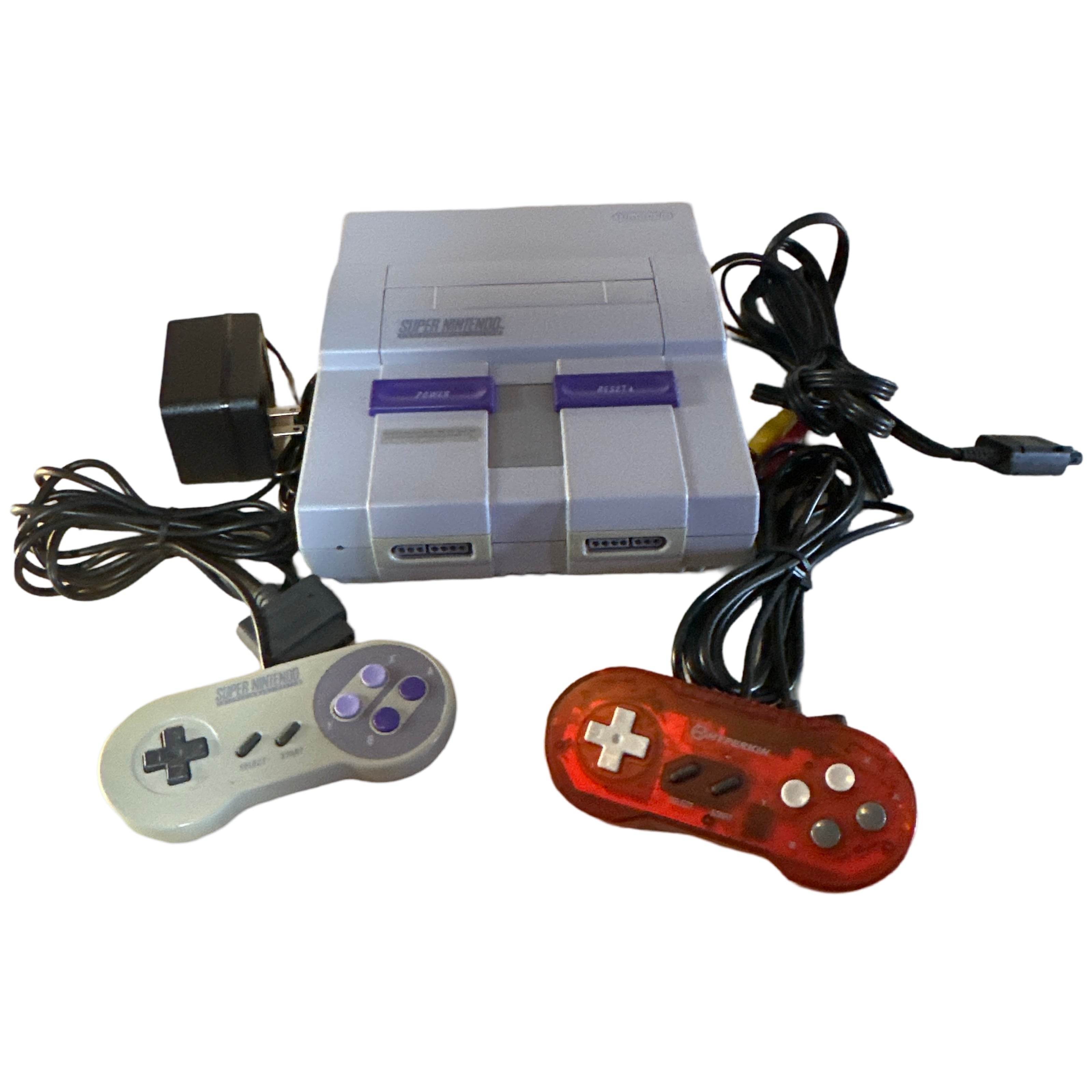 Super Nintendo (With 2 Controllers) - 1 OEM & 1 3rd Party Controller