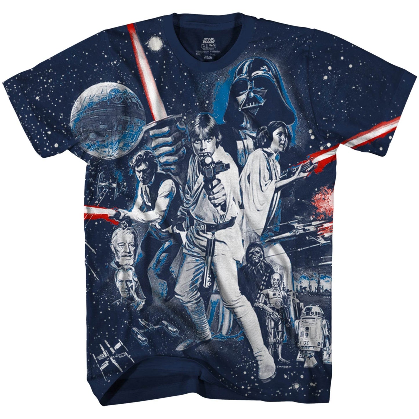 Star Wars War Of Wars Vintage Poster Allover Print Adult T-Shirt - S