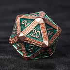 The Exquisite Mayan - themed Dice set with Copper - and - green Design