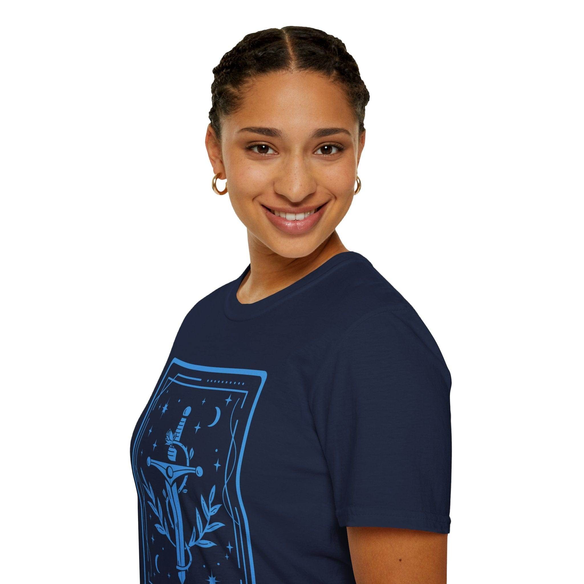 The Fighter Tarot Card T-Shirt - Black / S