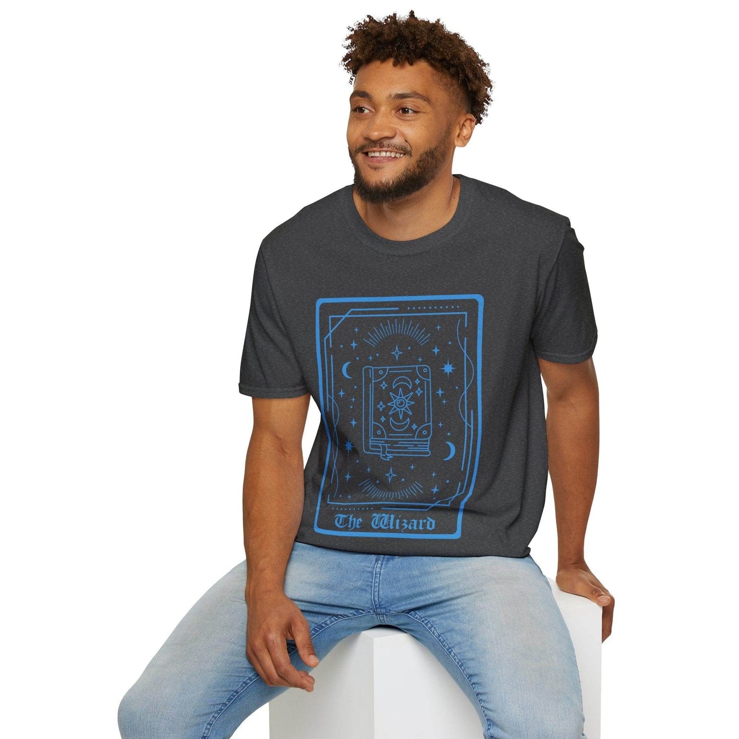 The Wizard Tarot Card T-Shirt - Black / S