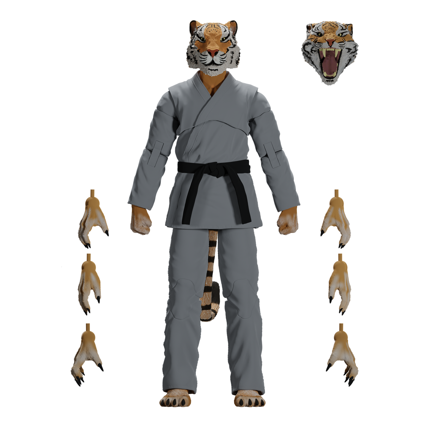 Jiu Jitsu Combat Creatures Tiago the Tiger Action Figure